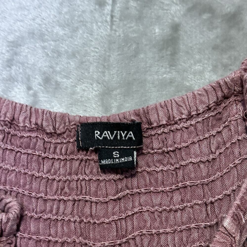 Raviya Off The Shoulder Maxi Dress Womens Size S Pink Mauve Mineral Wash Smocked - Picture 5 of 9